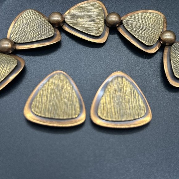 VINTAGE COPPERCRAFT BRACELET AND EARRING SET-EXCELLENT - Picture 2 of 5